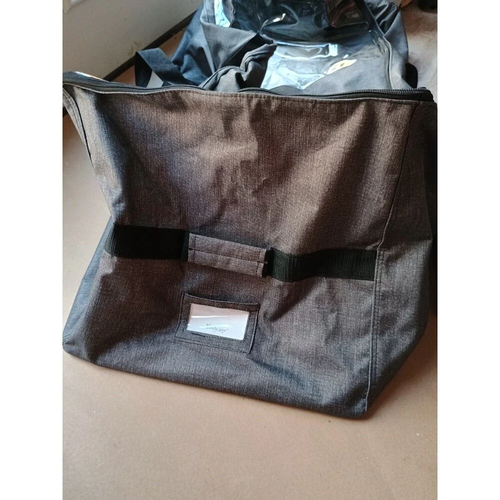 Thirty One Stroll & Roll Storage Tote Charcoal (Grey And Black ) 36” X 16” X 16”